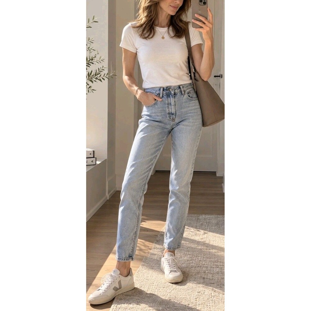 PacSun Womens 26 Ultra High Rise Slim Jeans Light Wash 100% Cotton Button Fly